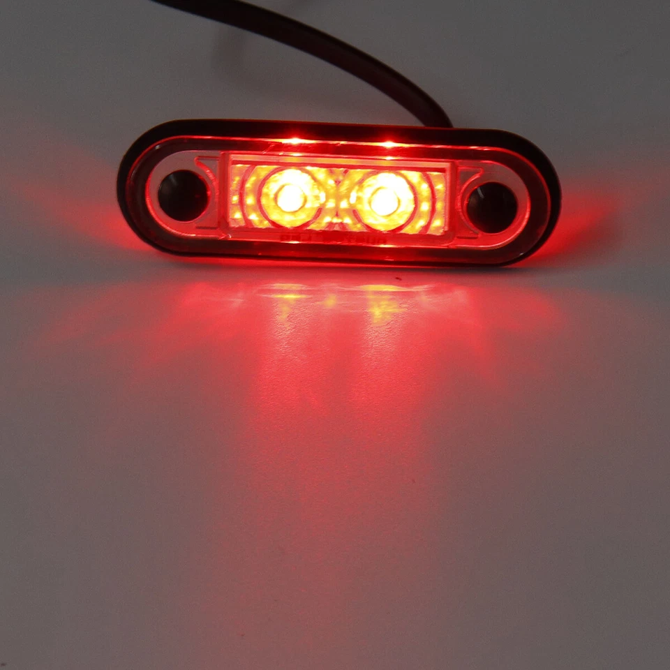 1-12PC 12V FLUSH FIT LED SIDE MARKER LIGHT For KELSA BAR TRUCK TRAILER VAN LORRY - Image 4 of 4