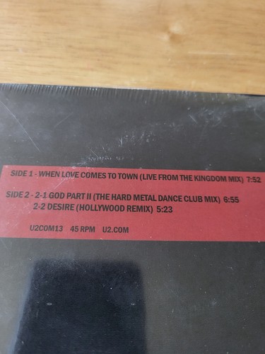 U2 - 3-D Dance Mixes Vinyl Single - New Sealed - 2018 - U2 Dot Com U2COM13 LP5 - Picture 4 of 5