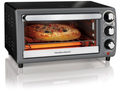 Toaster Oven Charcoal Countertop Stainless Bake Broil 4-Slice 5-in-1 Timer