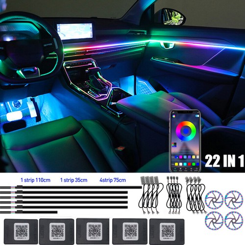 22in1 Auto RGB LED Dream Symphony Dynamic Ambientebeleuchtung Lichtleiste Lampe - Afbeelding 17 van 18