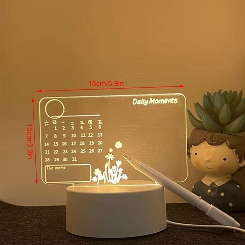 Luminous Erasable Acrylic Memo Board+ Pen- Romantic For Couple' Night Gift P8T3 - Picture 5 of 12