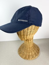 Mission Dark Blue Wet to Cool Cooling Lightweight Strapback Hat One Size Cap