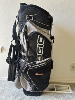 Ogio Grom Stand Carry Golf Bag 8 Way Woode System Divider Black Gray Dual Strap