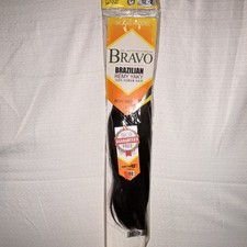 Model Model Bravo Brazilian Remy Yaki Straight Human Hair Weft 12 in Color 2