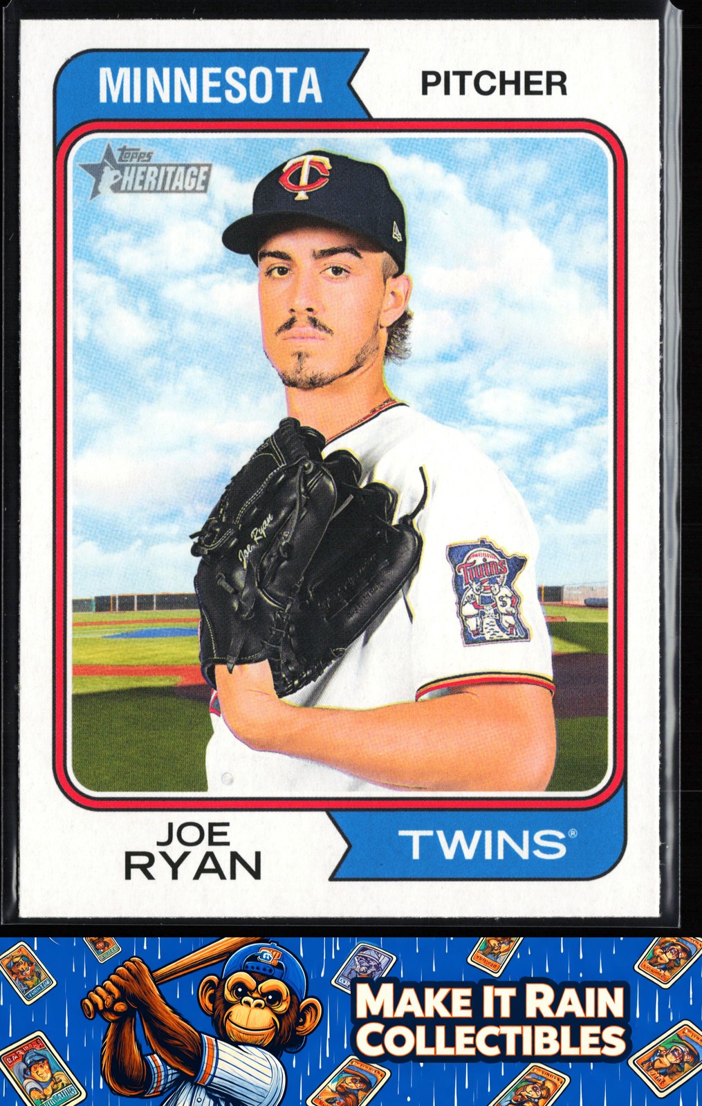 Joe Ryan 2023 Topps Heritage #29 Minnesota Twins Baseball