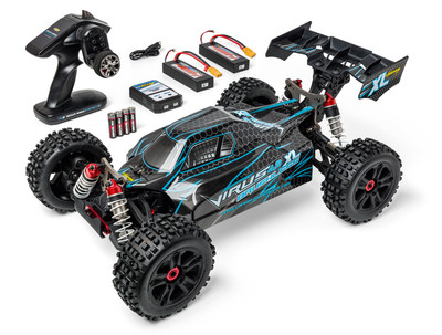 Carson 1:8 Virus 4.2 XL Brushless RTR Offroad Buggy 80 km/h 100 A Schwarz/türkis