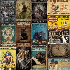 Tin Sign Retro Metal Wall Home Decor Art Rustic Bub 8x12in