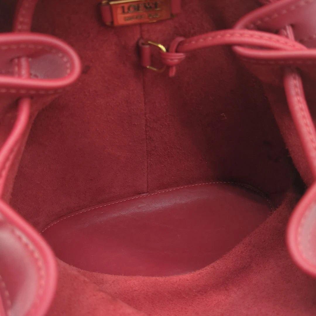 [Good Condition] Loewe Leather Backpack Drawstrin… - image 11