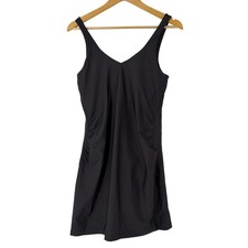 Old Navy Active PowerSoft V-Neck Dress Built-in Bodysuit Black Womens Small