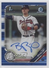 2019 Bowman Draft Chrome Pick Blue Refractor /150 Beau Philip #CDA-BP Auto 12fp