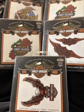 Vtg 1993 Highgate Products Harley-Davidson Temporary Tattoos Lot of 5 Packs NOS