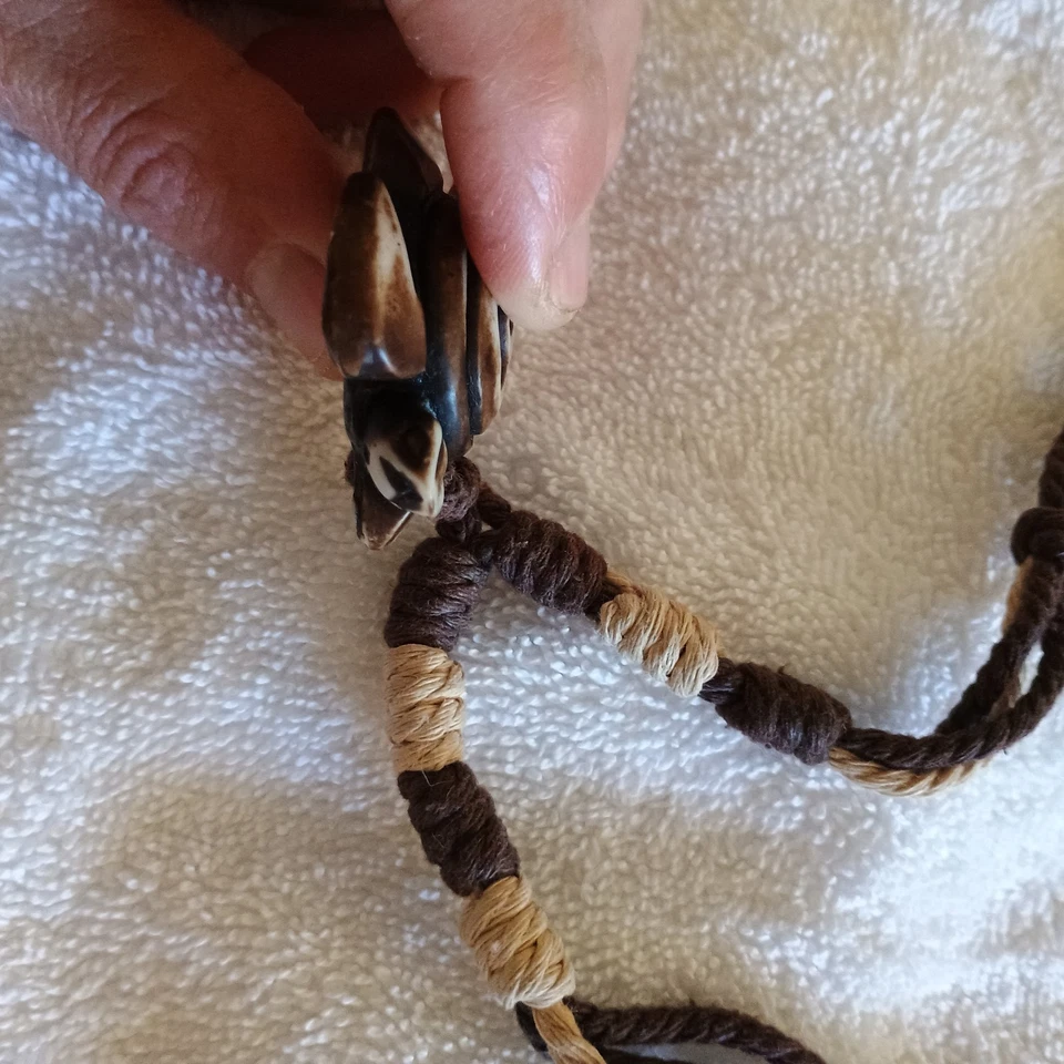  Collar Cordón Tortuga Tallado Sea Life Boho Surfer Hawaii Foto 3 de 4