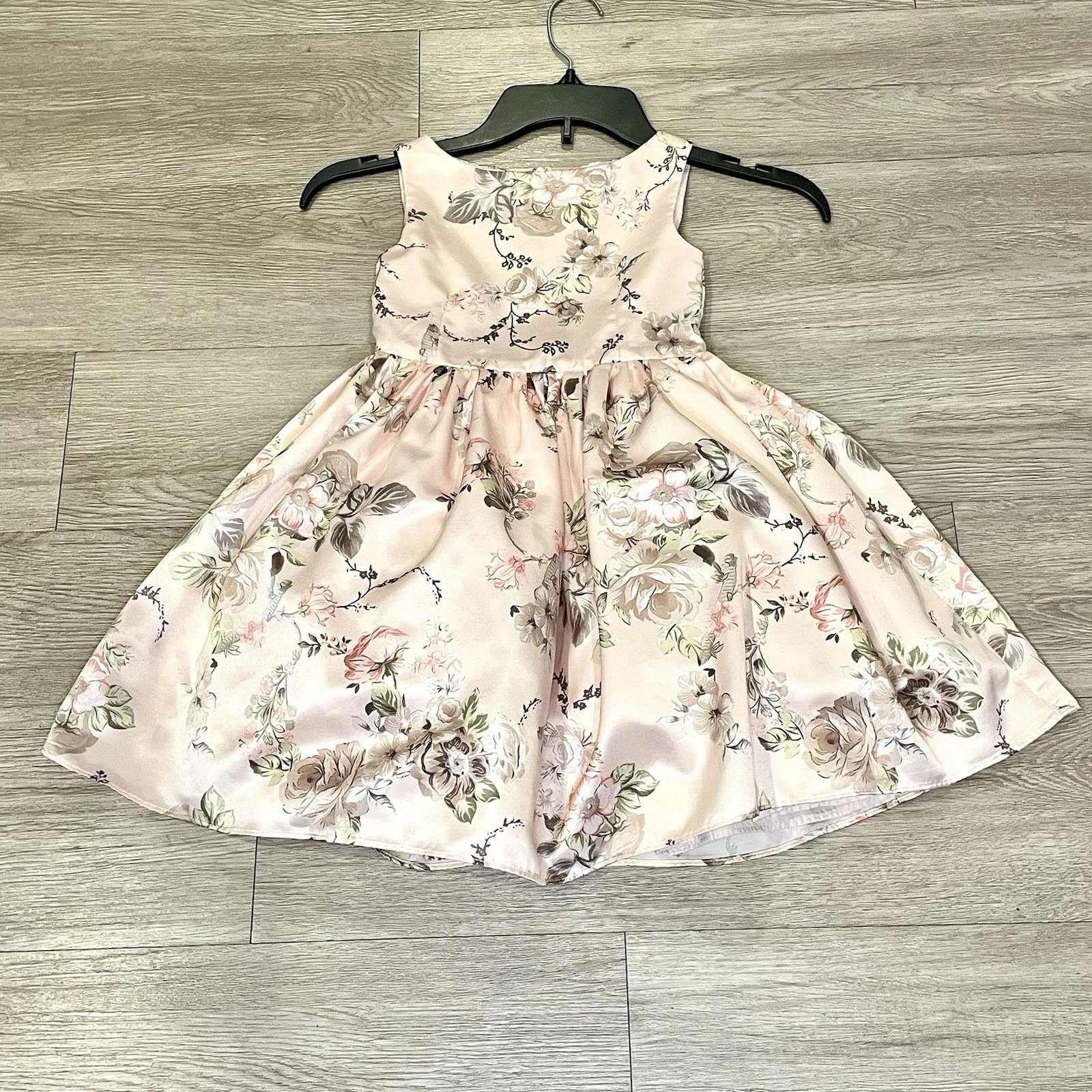 Pippa & Julie Sleeveless Floral Dress Size 4 Girls Pink Party Wedding