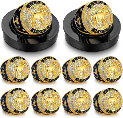 #ad Goat Championship Trophy Ring with Chain amp; Stand Ultimate Sports Award $89.99