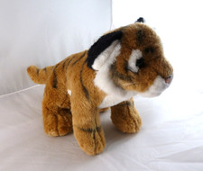 Vintage Jerry Elsner Orange Tiger Cat Stuffed Animal Plush Toy 8" X 12"