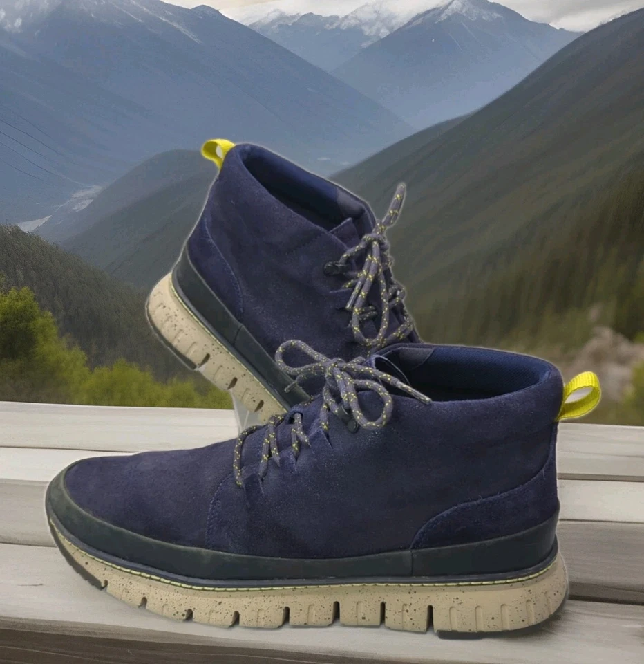 $149 Cole Haan Zerogrand Botas Chukka Resistentes Azul Pizarra Senderismo Hombres’s 11 Oxford Foto 4 de 4