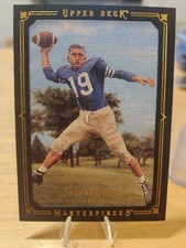 2008 UD Masterpieces JOHNNY UNITAS Black Border Parallel #50 Colts HOF SP