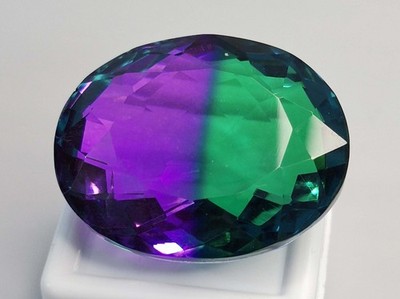 Bi-Color Tourmaline Oval Cut 79-81 Ct Natural Loose Certified Gemstone SP309