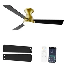 Ceiling Fans with Lights Low Profile Ceiling Fan with Light and 48 inch Gold