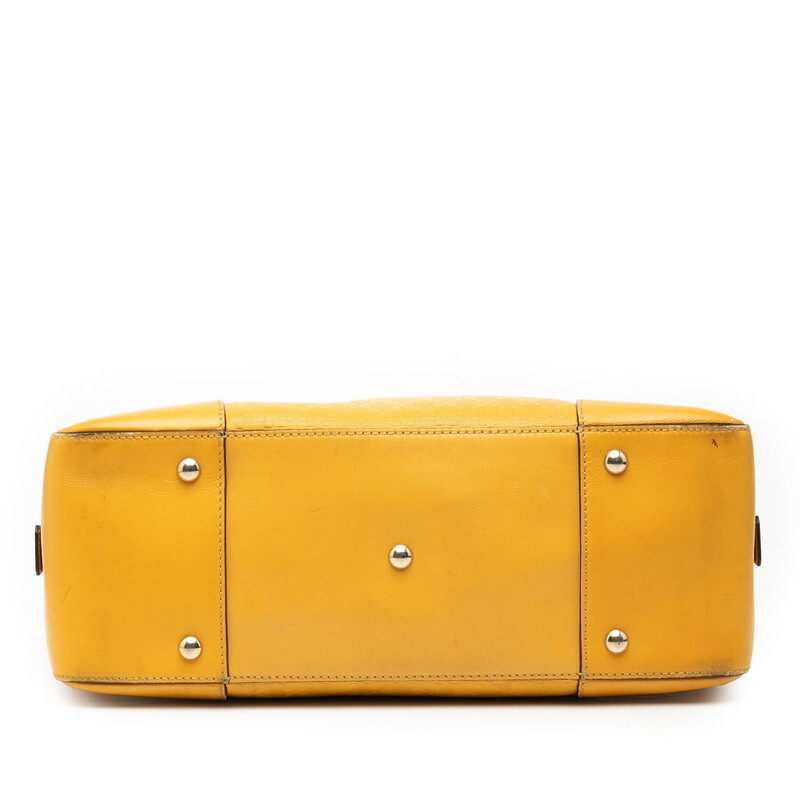 Gucci Diamante Handbag Yellow Leather 2WAY Shoulder Crossbody Women Authentic thumbnail 3
