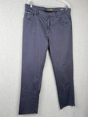 BRAX Cadiz Pure Straight Leg Pants Navy Patterned Men s 36x34