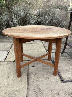 Occasional Table Vintage Oval Oak Needs Upcycling