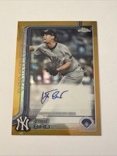 2025 Topps Chrome Update Jake Bird Auto True Gold Refractor #/50 Yankees
