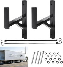 2 Racks Trailer Ladder Rack Heavy Duty Steel Ladder Rack With Elastic Ropes