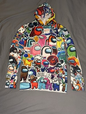 Kids Among Us Hoodie Unisex Colorful Cartoon Small Size S New
