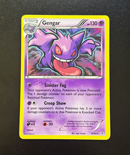 Pokemon TCG Gengar 35/83 Generations Holo Rare English 2016 Stage 2 HP 130
