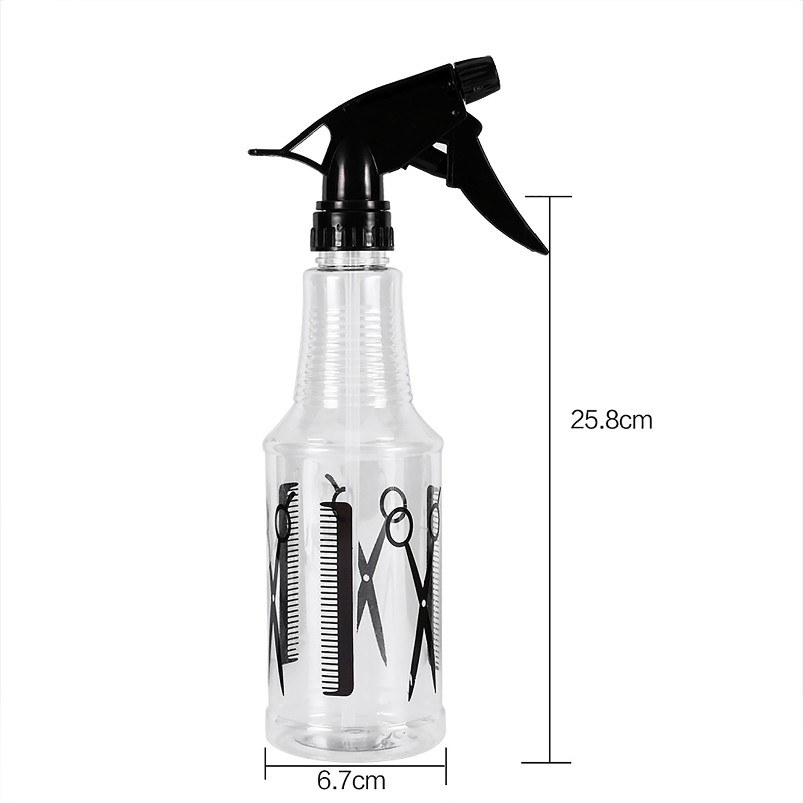450ML Empty Sprayer Bottle For Hair Styling Window Cleaning(6 450ml Transparent)