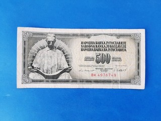 1 x 500 Dinara Jugoslawien / Banknote Geldschein vom 04.11.1981 °