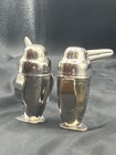 Pair Of  Antique Silver Plated  James Deakin & Sons Penguin Pepperettes 1930’s — photo 3