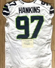 🏈Johnathan Hankins GAME-WORN💪01/05/25 Seahawks NFL Jersey👕vs.Rams🐏inc.COA💥