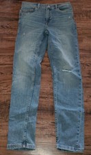 Zara Skinny Distressed Ripped Blue Jeans Size 13-14 Boys NWOT