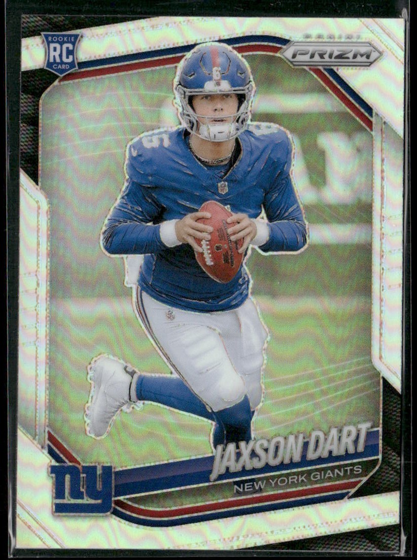 2025 Panini Prizm Jaxson Dart RC Silver Prizm Giants Rookie #332
