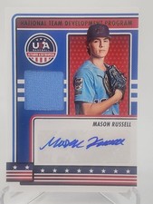 2023 Panini USA Baseball Stars & Stripes Signatures Mason Russell Materials 