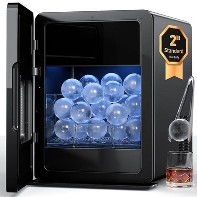 Cocktail Ice Ball Maker 2 Inch 4 Clear Spheres 35 Min