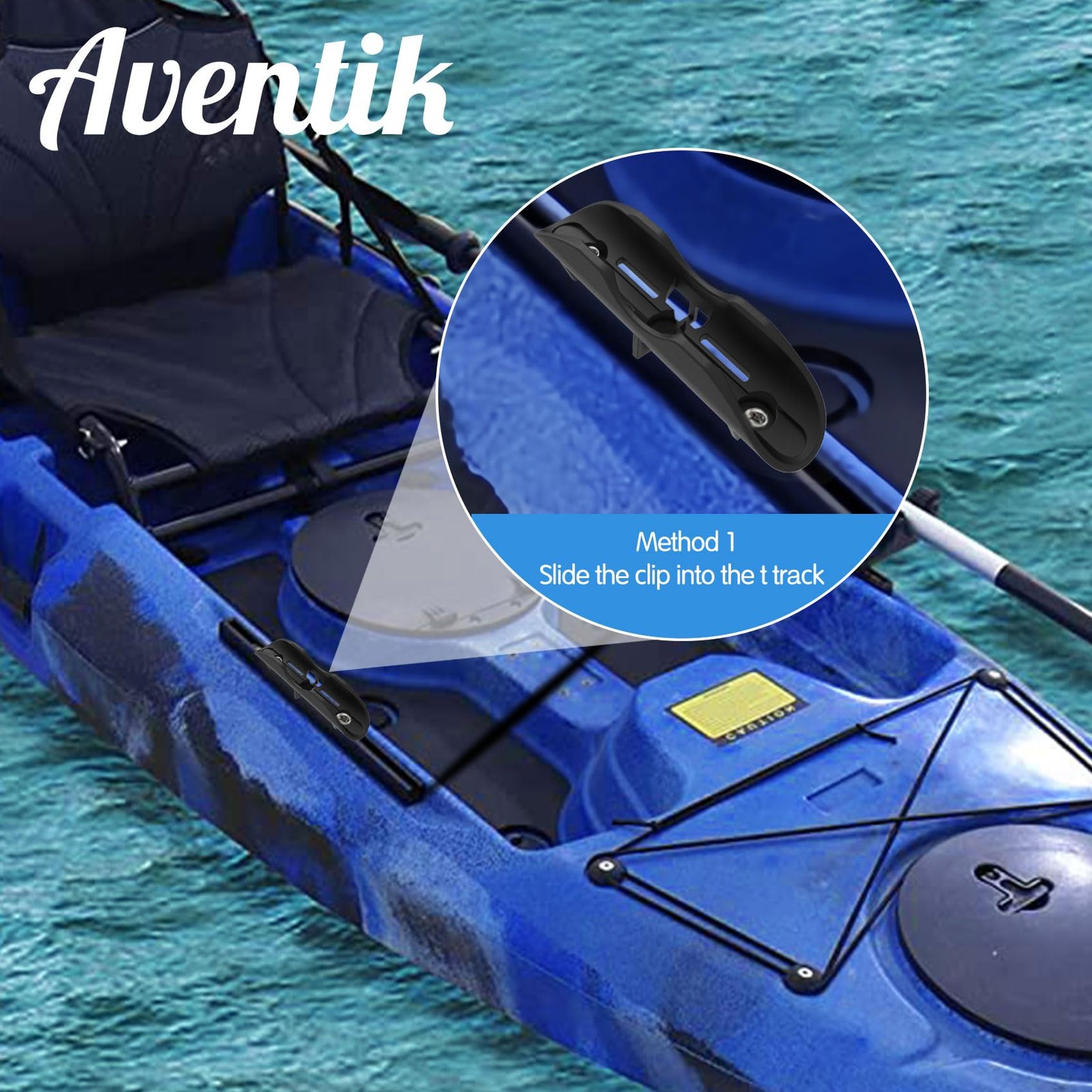 1004 2 PCS Kayak Paddle Holder Kayak Track Mount Accessories for Holding Stan...