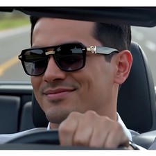 Sunglasses for Men Women Kleo Fashion Designer Flat Top Square Aviator Shades