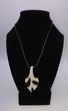 Vintage 90s Murano Style Art Glass Pendant Ne...