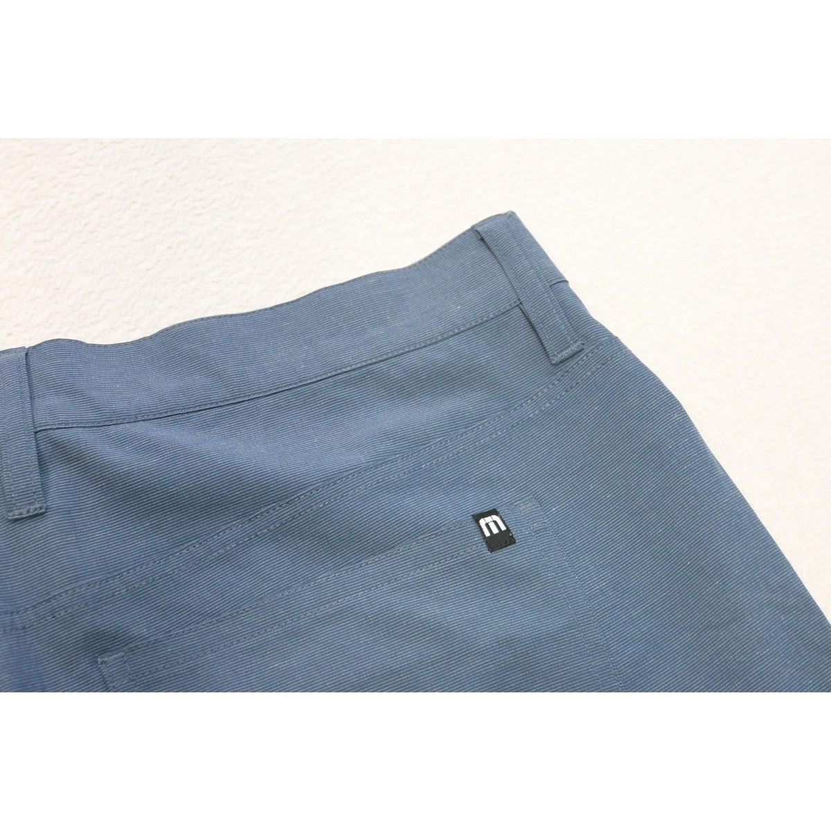 TravisMathew Golf Pants Mens 36 x 32 Blue Wicking Micro Stripe