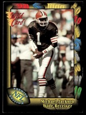 1991 Wild Card Michael Jackson Rookie Cleveland Browns #131. rookie card picture