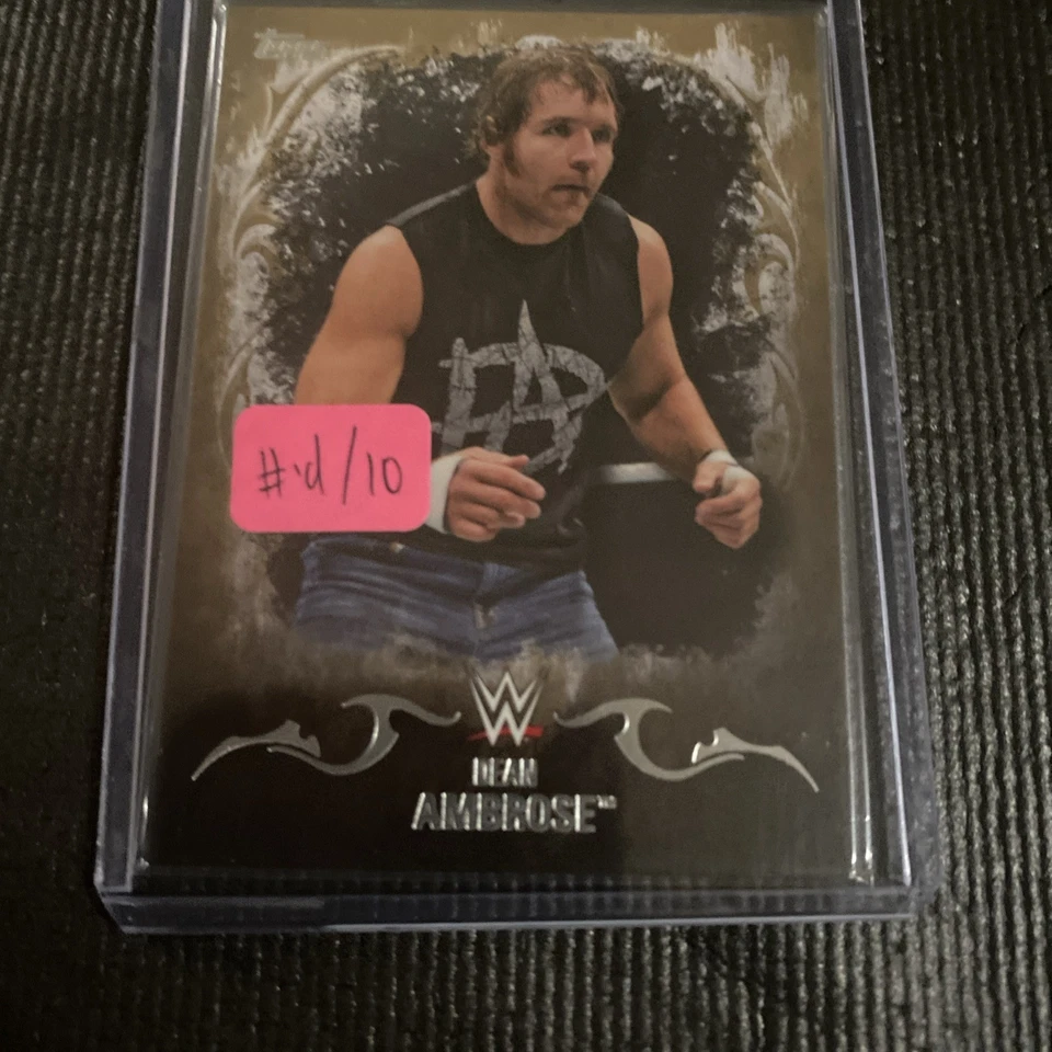 2016 Topps WWE Undisputed Gold Dean Ambrose #11 SN# /10 SSP Rare Card - Image 2 of 4