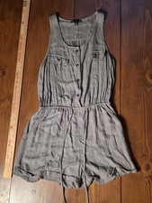 Iris Juniors Gray Adjustable Romper With Buttons Size L