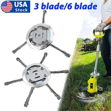Steel Wire Grass Trimmer Head Tool Kit Lawn Mower Weeding Head Brush Cutter US