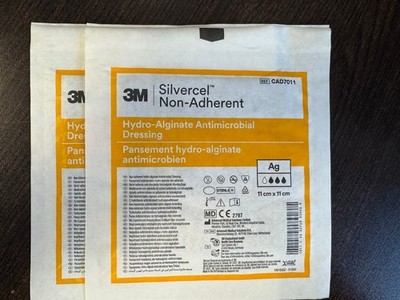3M Silvercel Non-Adherent Antimicrobial Alginate AG Dressing Lot Of 2 New