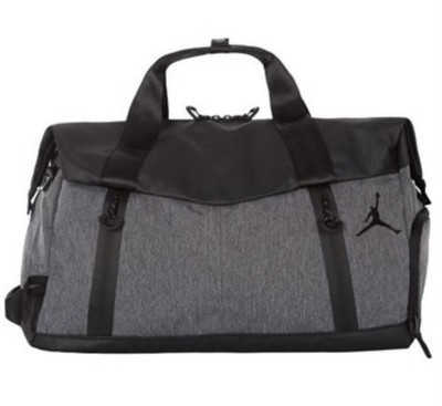 Nike Air Jordan $75 Medium Grey Black Duffel Bag Gym Travel Weekender 9A0045-GEH