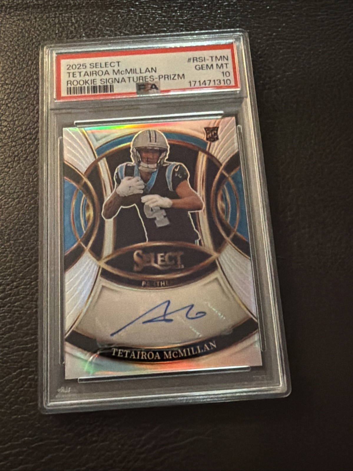 Tetairoa McMillan Panini Select Rookie Signatures #RSITMN Prizm