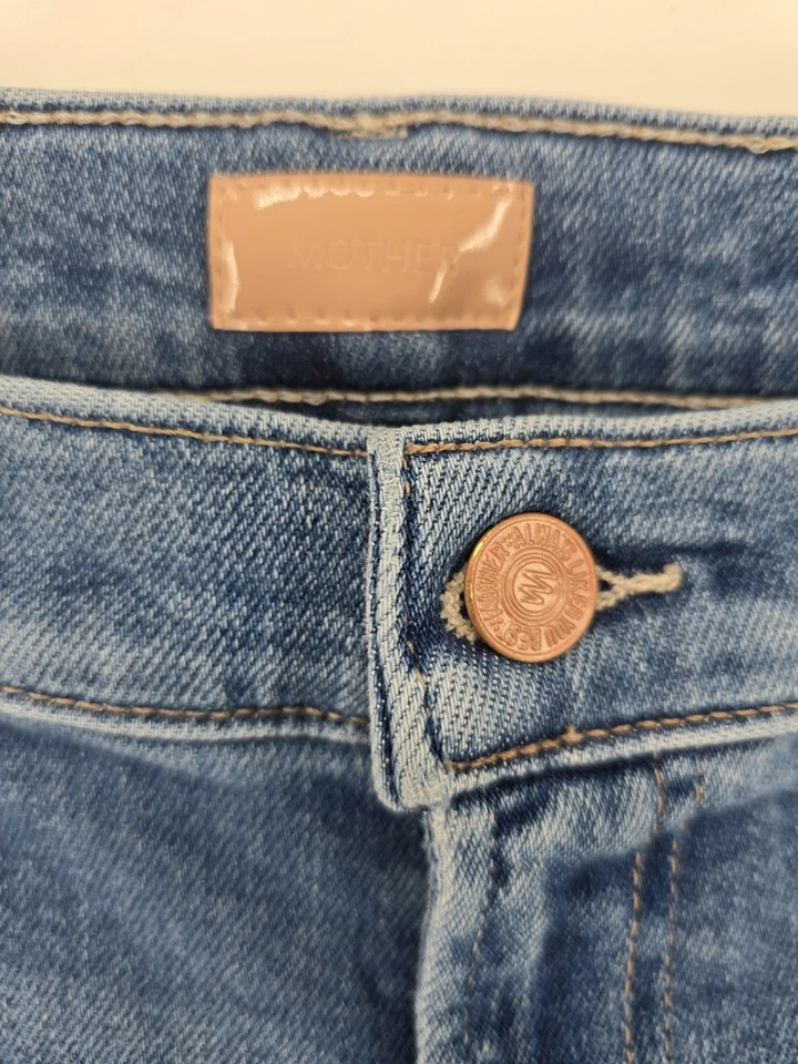 Pantalones de mezclilla Mother The Insider crop Step Fray para mujer talla 33 trazos diferentes lavado Foto 3 de 4